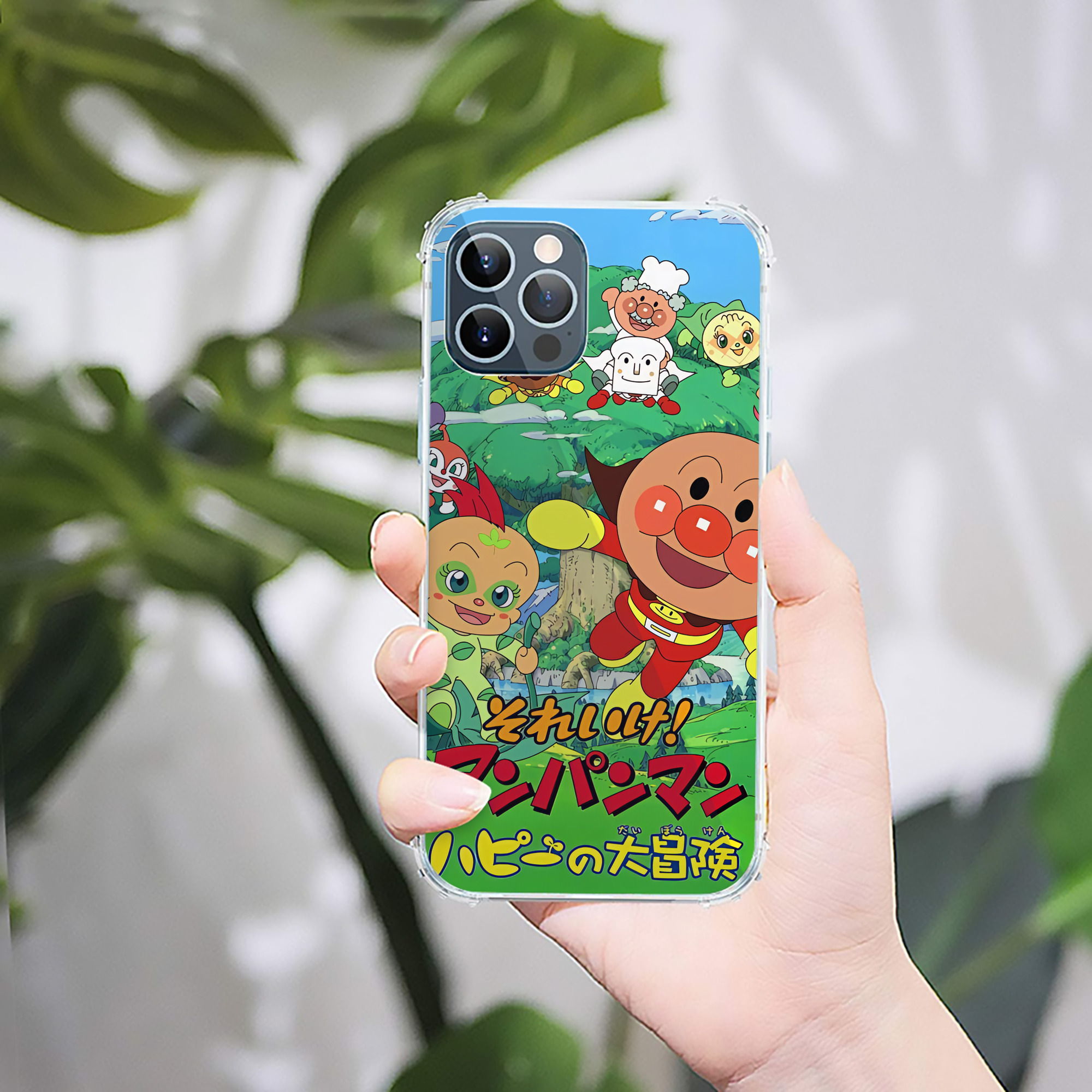 （画像用） アンパンマン Anpanman 【iPhone 12シリーズ対応】透明スマホケース（クリアソフトケース）
